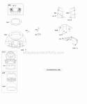 Air Cleaner Blower HousingShrouds Diagram and Parts List for 44K777-0025-G1  Briggs and Stratton Engine
